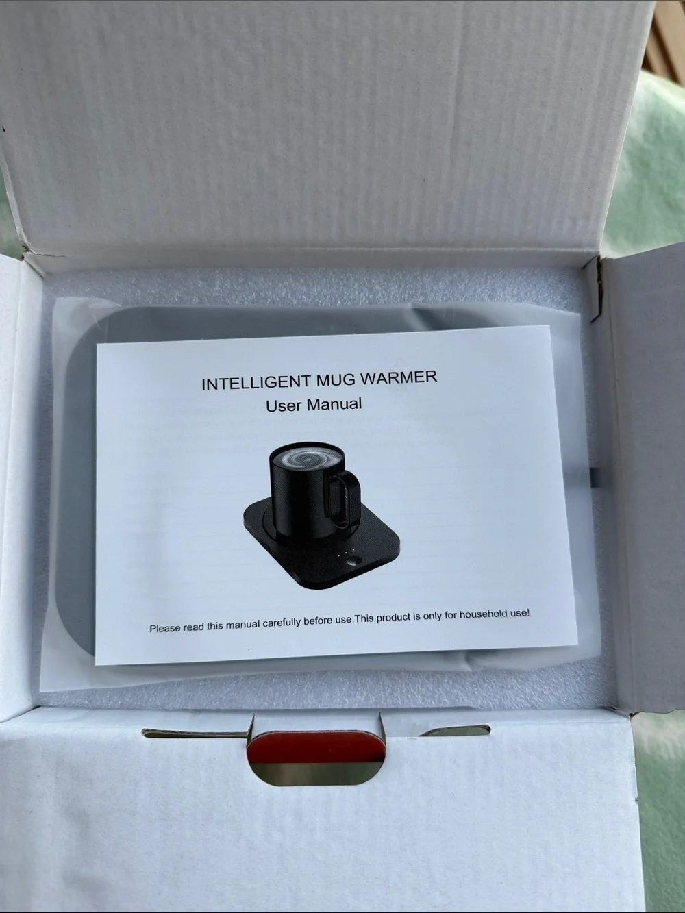 NWT Intelligent Mug Warmer with Black mug and warmer in Red Box